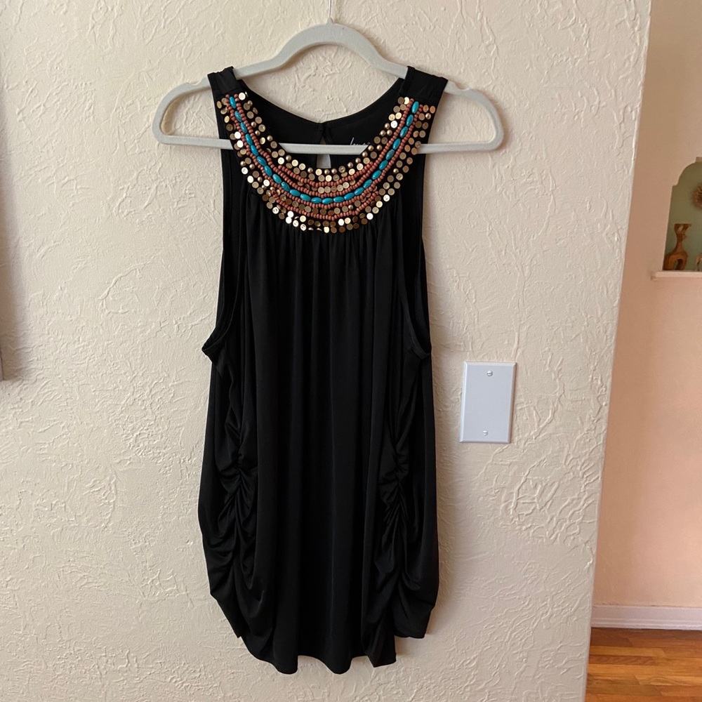 Lane Bryant Tank Top with Beaded Embellishments